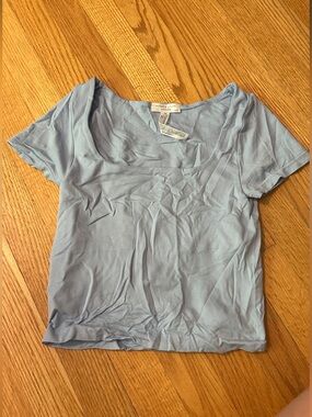 Altar'd State Light Blue Scoop Crop Top